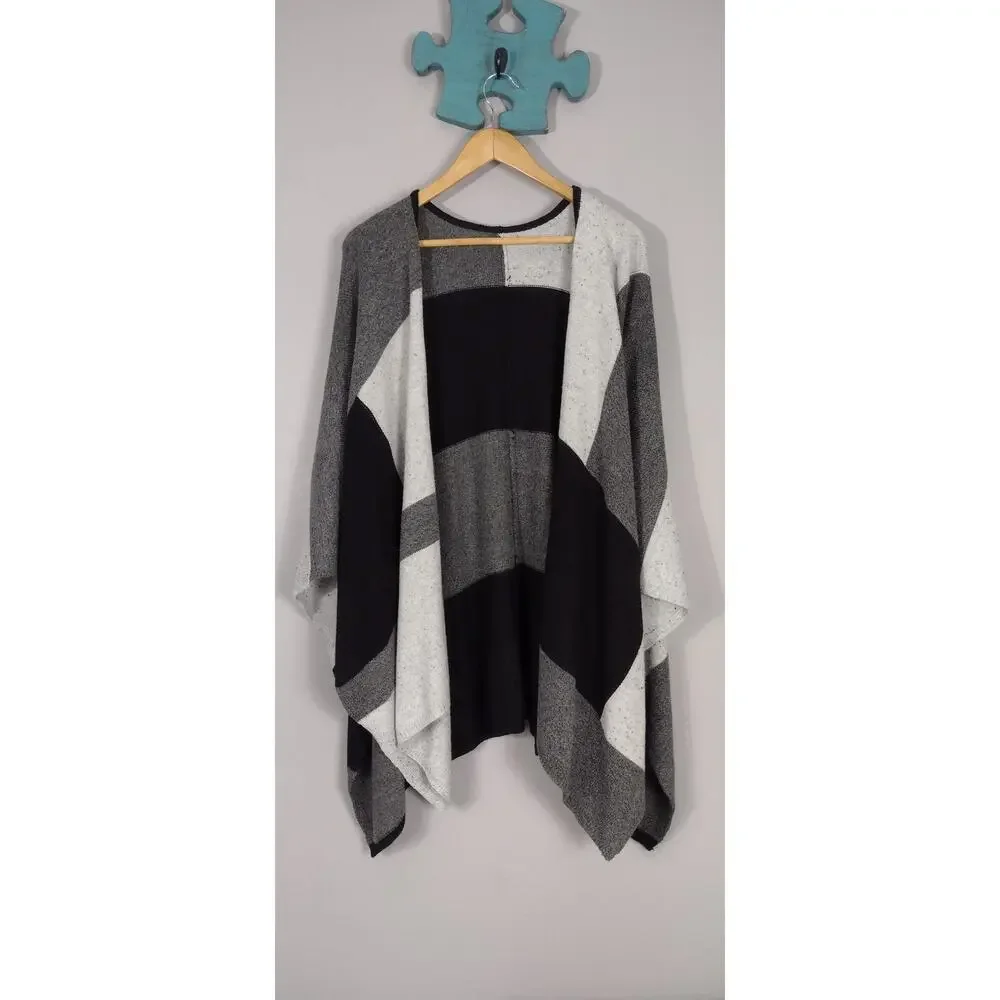 Talbots Donegal Ruana Colorblock Wrap M / L - Picture 1 of 2